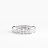 Marquise Dome Engagement Ring, solid gold ring, view 7 | DiaFifth