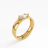 Marquise Dome Engagement Ring, solid gold ring, view 5 | DiaFifth