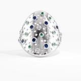 Chunky Scattered Statement Ring, solid gold ring, view 7 | DiaFifth