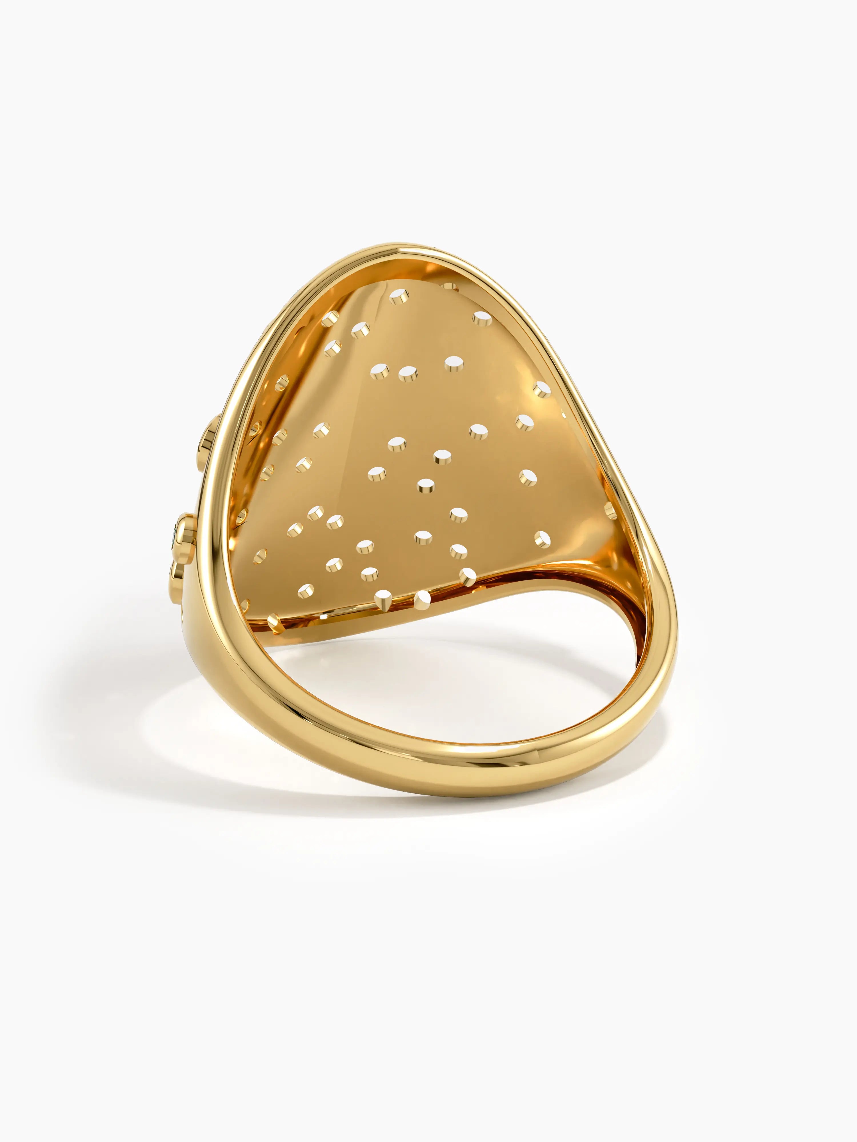 Chunky Scattered Statement Ring, solid gold ring, view 8 | DiaFifth