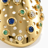 Chunky Scattered Statement Ring, solid gold ring, view 2 | DiaFifth