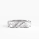 Wave Pattern Wedding Band, solid gold ring, view 7 | DiaFifth
