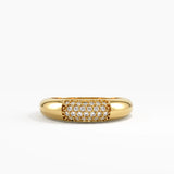 Pave Dome Ring, solid gold ring | DiaFifth