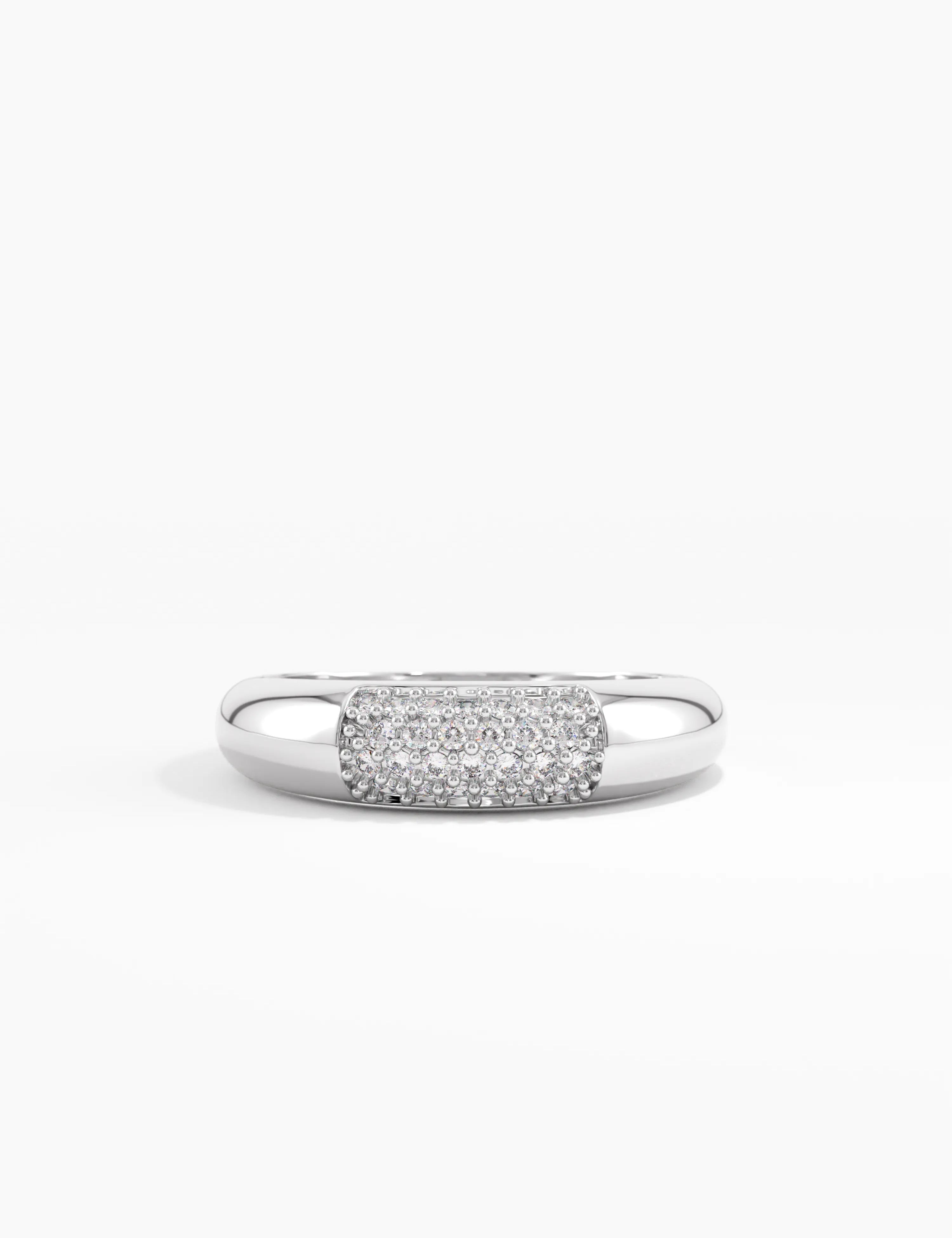 Pave Dome Ring, solid gold ring, view 7 | DiaFifth