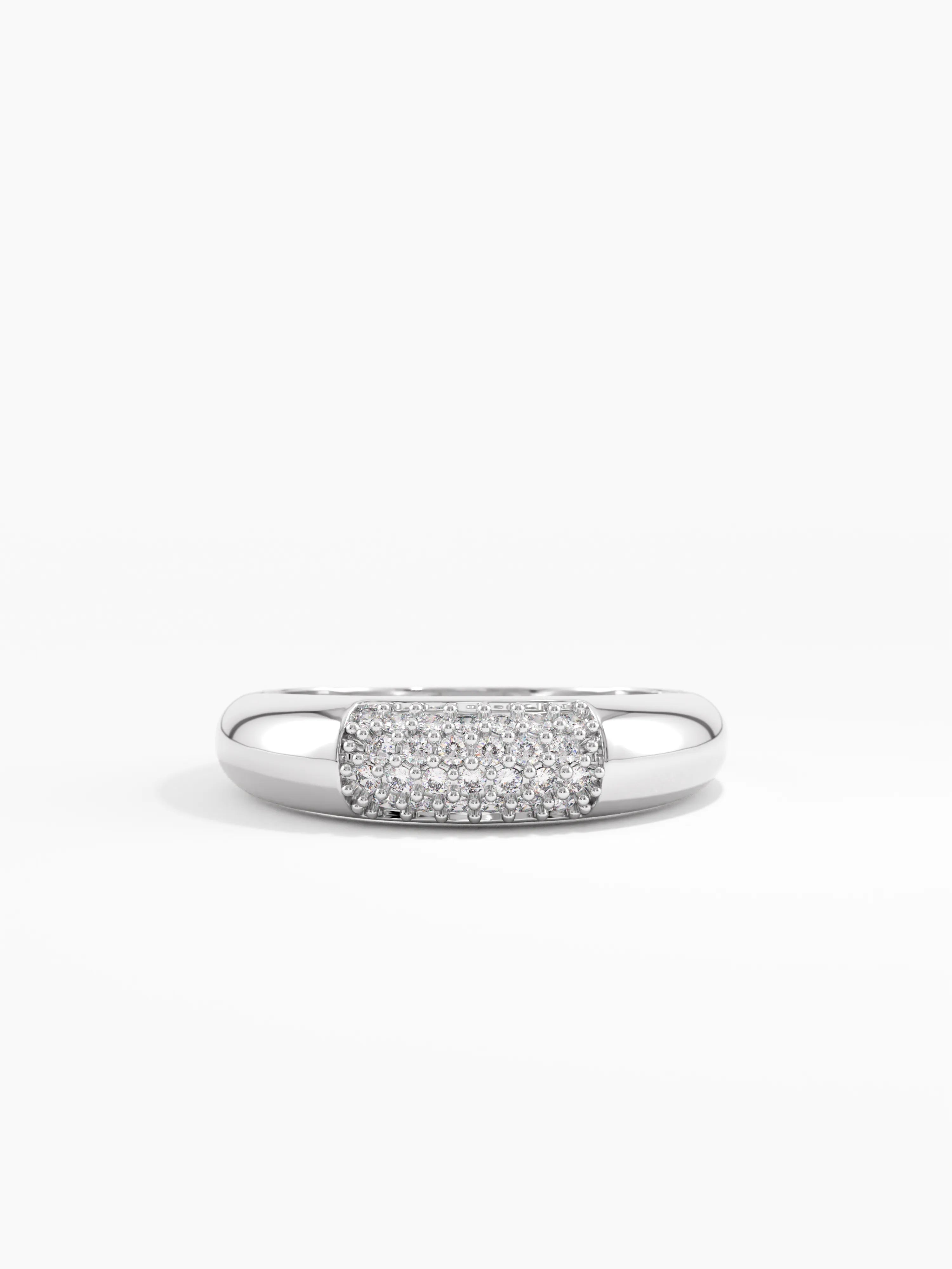 Pave Dome Ring, solid gold ring, view 7 | DiaFifth