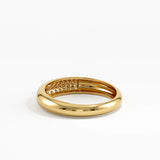 Pave Dome Ring, solid gold ring, view 4 | DiaFifth