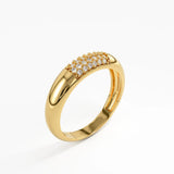 Pave Dome Ring, solid gold ring, view 5 | DiaFifth