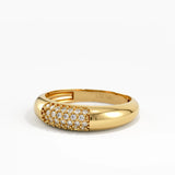 Pave Dome Ring, solid gold ring, view 8 | DiaFifth