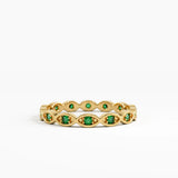 Art Deco Emerald Ring, solid gold ring | DiaFifth