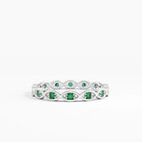 Art Deco Emerald Ring, solid gold ring, view 6 | DiaFifth