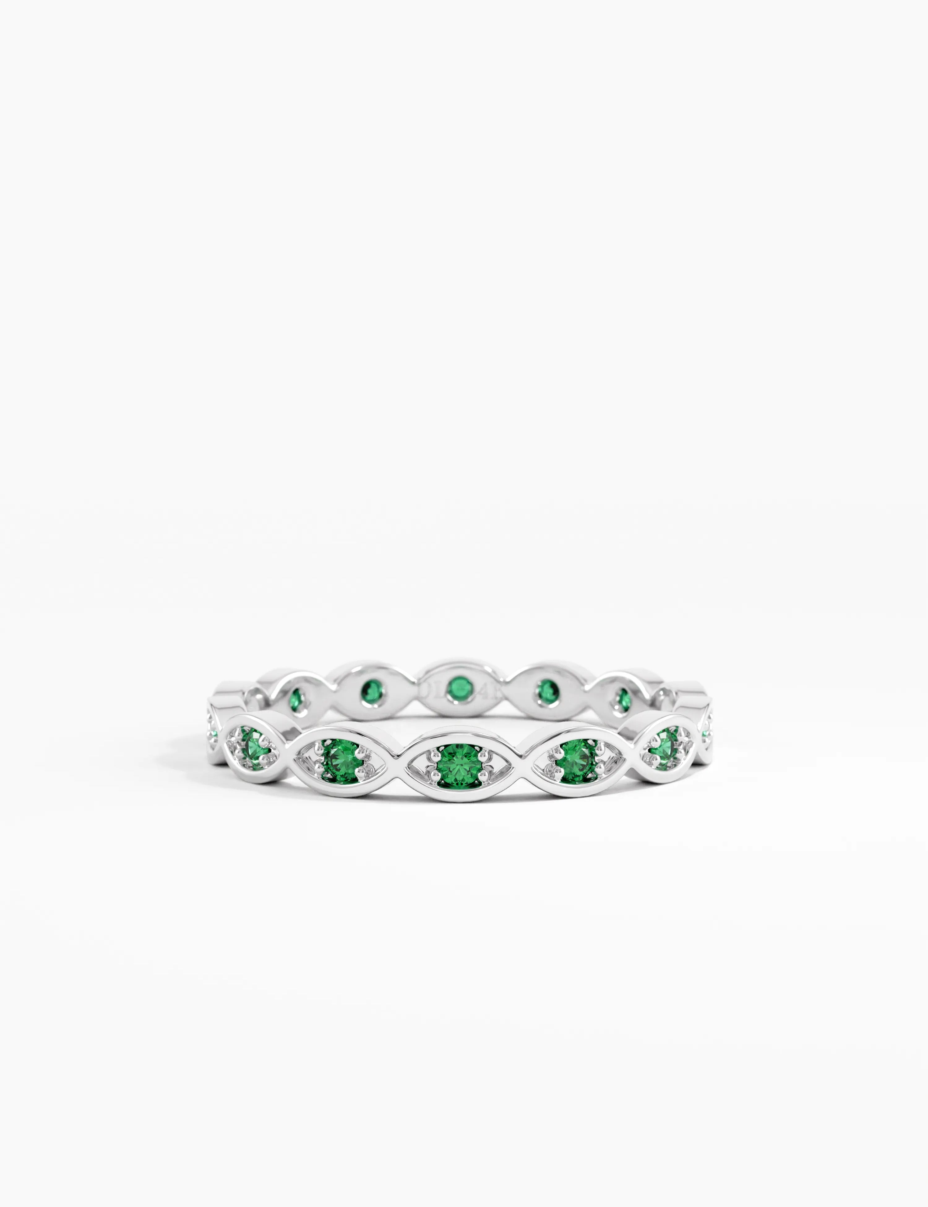 Art Deco Emerald Ring, solid gold ring, view 6 | DiaFifth