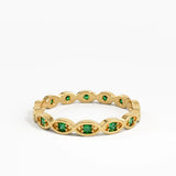 Art Deco Emerald Ring, solid gold ring, view 7 | DiaFifth