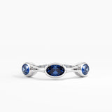 Sapphire Gemstone Ring, solid gold ring, view 7 | DiaFifth