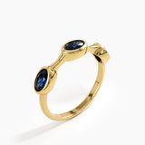 Sapphire Gemstone Ring, solid gold ring, view 5 | DiaFifth