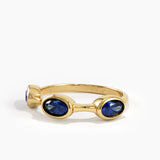 Sapphire Gemstone Ring, solid gold ring, view 4 | DiaFifth