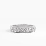 Antique Wedding Band, solid gold ring, view 2 | DiaFifth