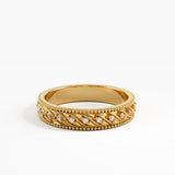 Antique Wedding Band, solid gold ring, view 8 | DiaFifth