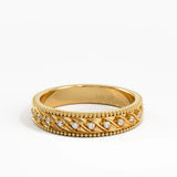 Antique Wedding Band, solid gold ring, view 4 | DiaFifth