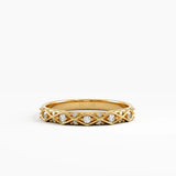 Half Eternity Wedding Ring, solid gold ring | DiaFifth