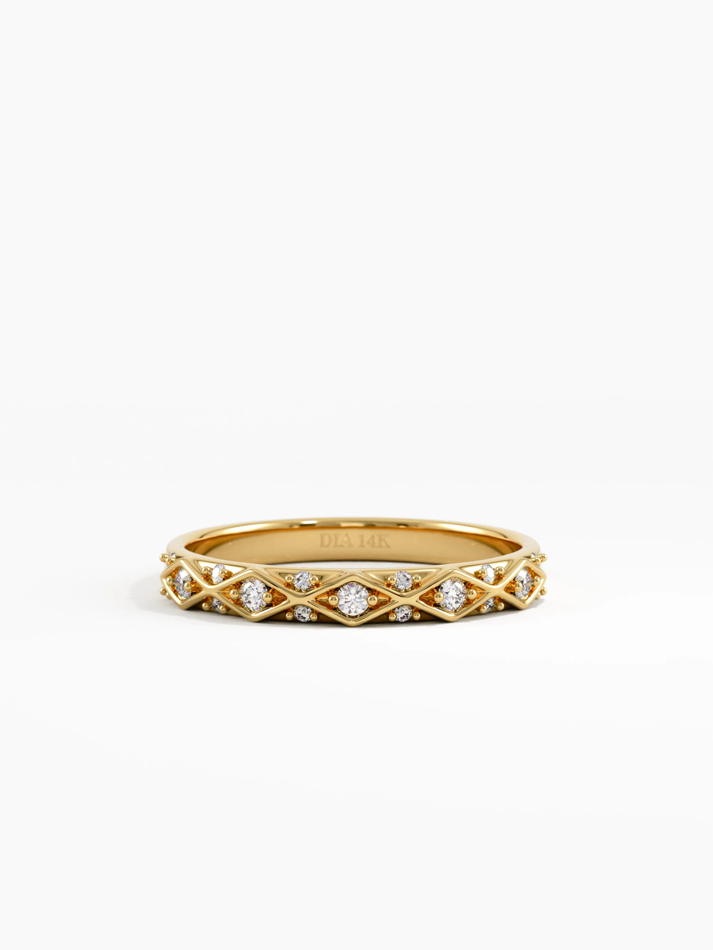 Half Eternity Wedding Ring, solid gold ring | DiaFifth