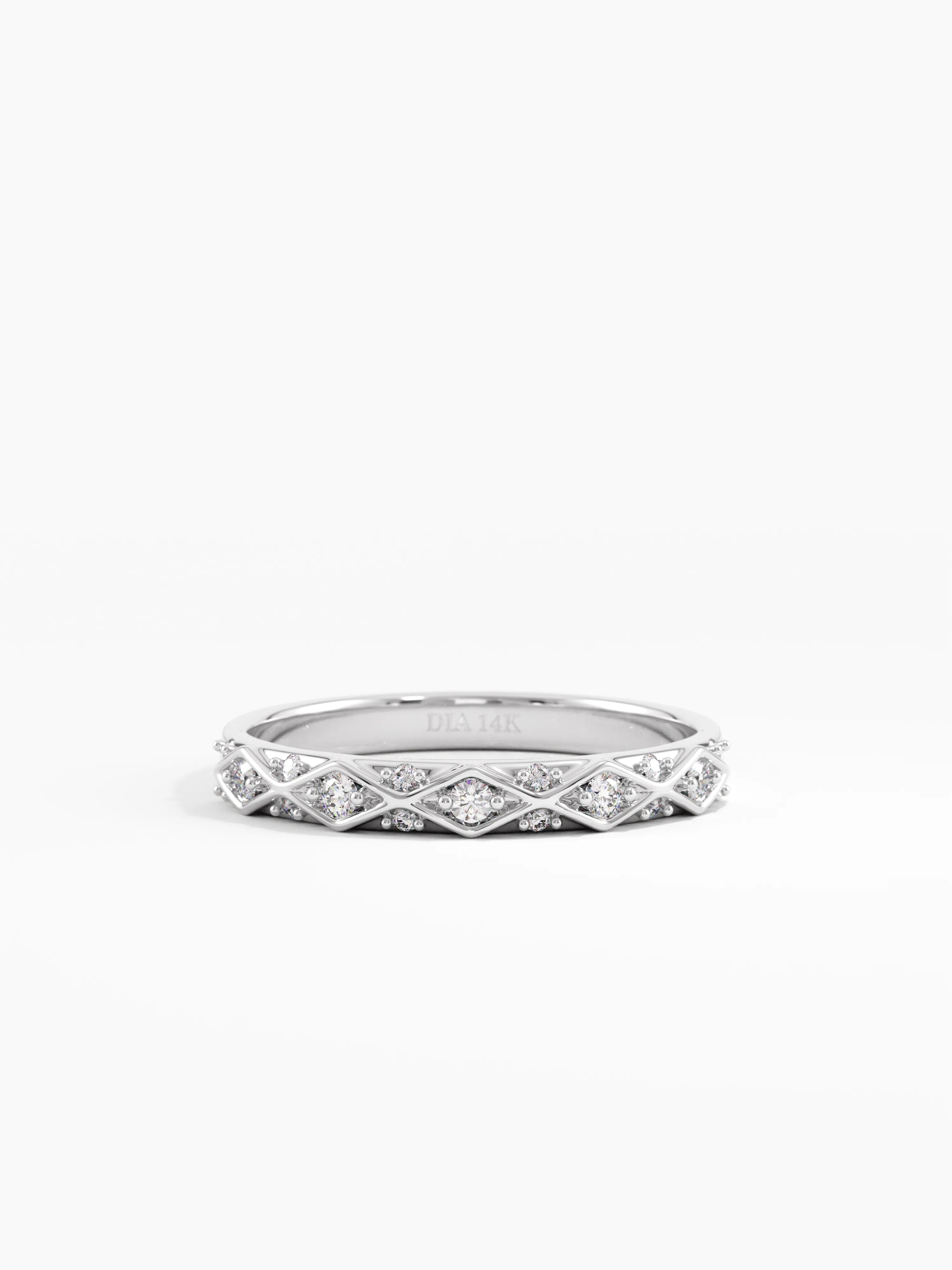 Half Eternity Wedding Ring, solid gold ring, view 7 | DiaFifth