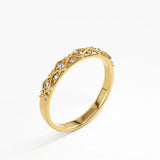 Half Eternity Wedding Ring, solid gold ring, view 5 | DiaFifth