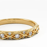 Half Eternity Wedding Ring, solid gold ring, view 2 | DiaFifth