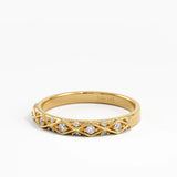 Half Eternity Wedding Ring, solid gold ring, view 8 | DiaFifth