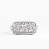 Pave Chunky Statement Ring, solid gold ring, view 7 | DiaFifth