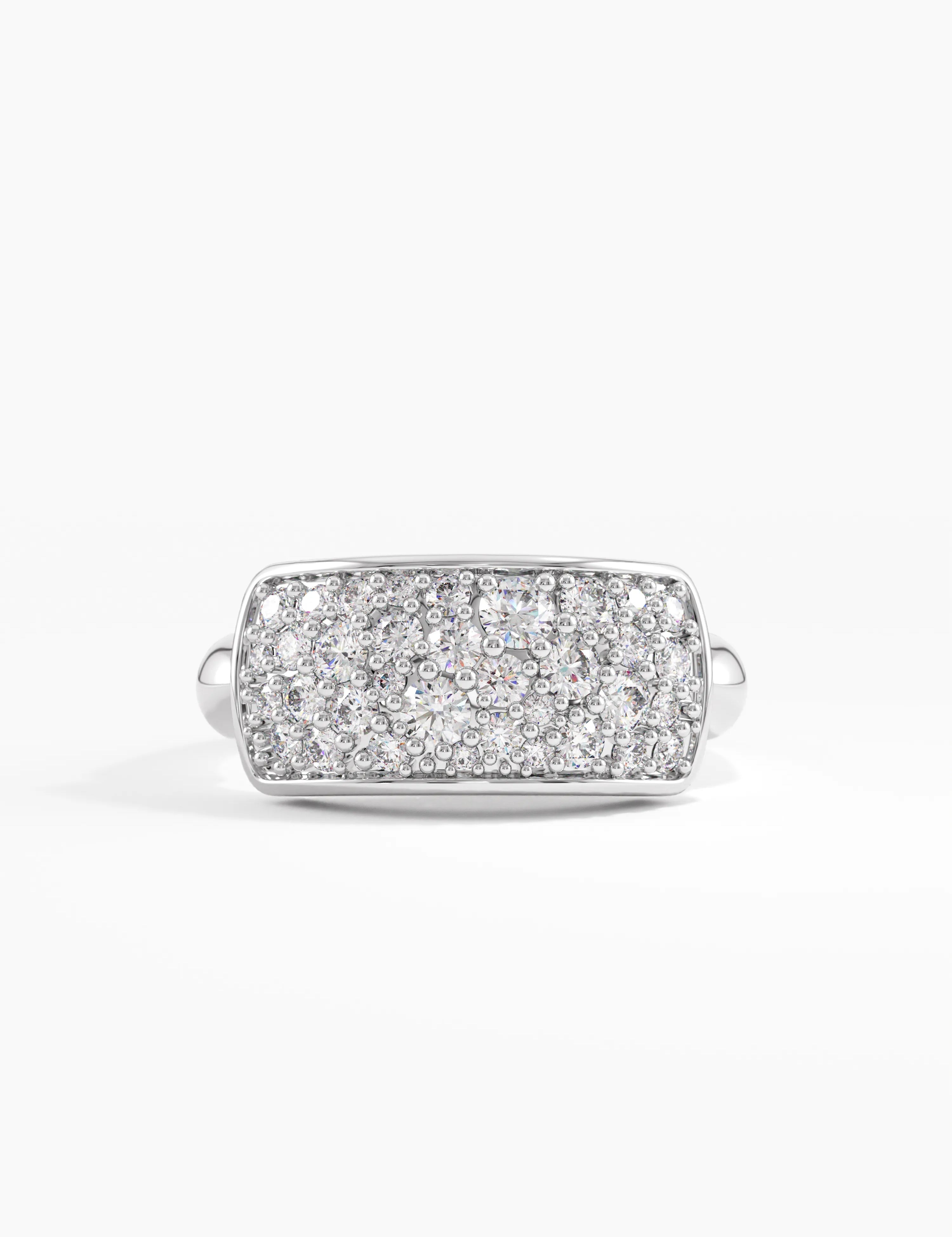 Pave Chunky Statement Ring, solid gold ring, view 7 | DiaFifth