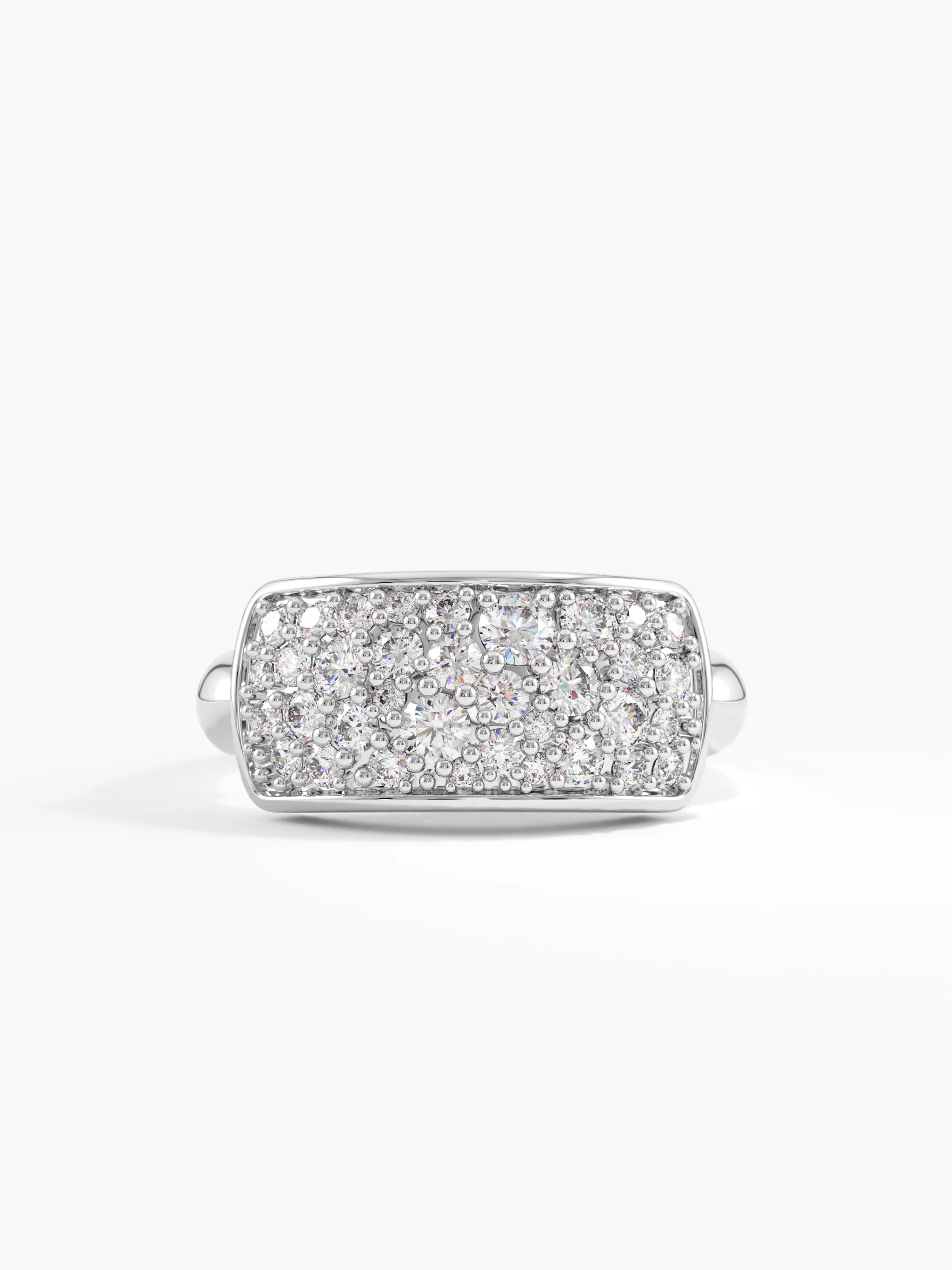 Pave Chunky Statement Ring, solid gold ring, view 7 | DiaFifth