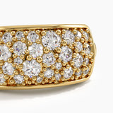 Pave Chunky Statement Ring, solid gold ring, view 2 | DiaFifth