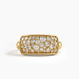 Pave Chunky Statement Ring, solid gold ring | DiaFifth