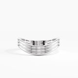 Triple Band Curve Ring, solid gold ring, view 7 | DiaFifth
