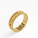 Celestial Wedding Band, solid gold ring, view 5 | DiaFifth