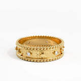 Celestial Wedding Band, solid gold ring, view 8 | DiaFifth