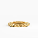 Braided Wedding Band, solid gold ring | DiaFifth