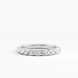 Braided Wedding Band, solid gold ring, view 6 | DiaFifth
