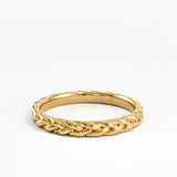 Braided Wedding Band, solid gold ring, view 7 | DiaFifth