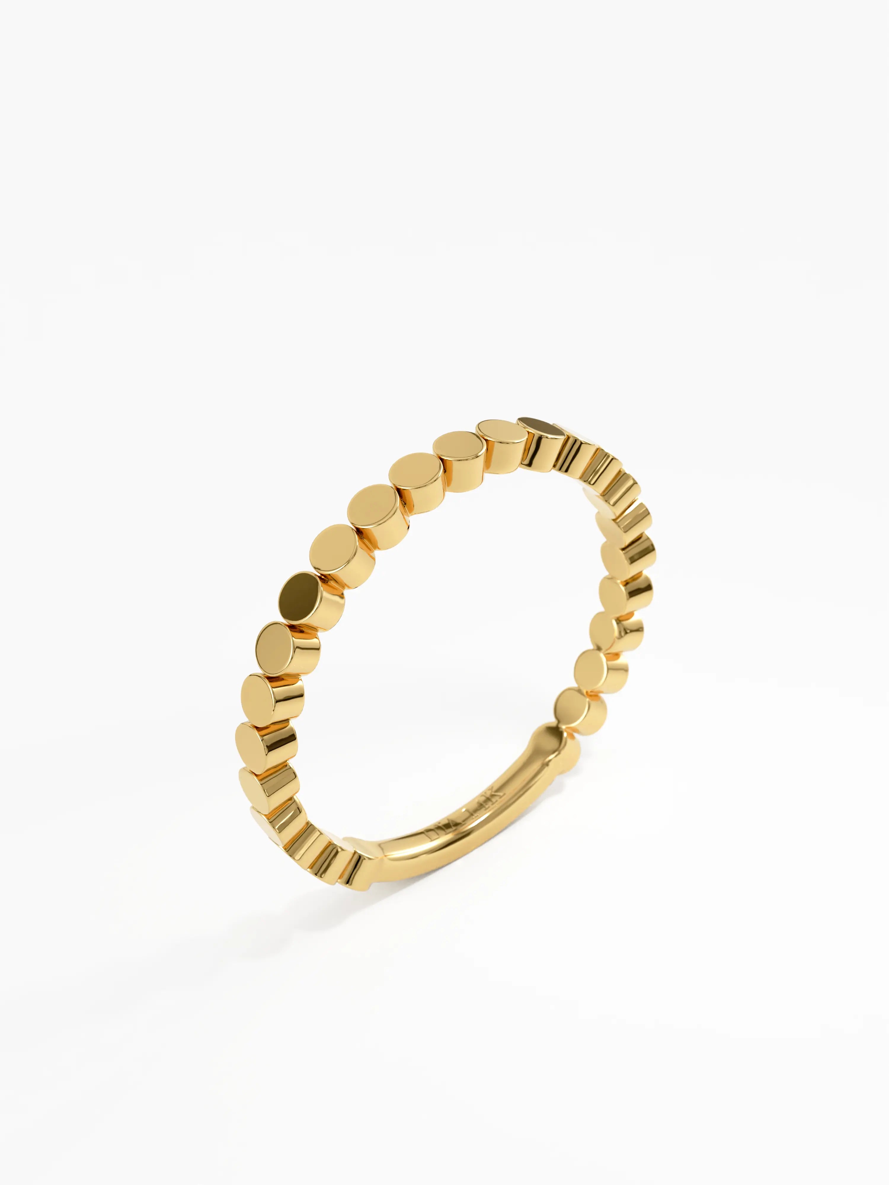 Dot Stacking Ring, solid gold ring, view 5 | DiaFifth