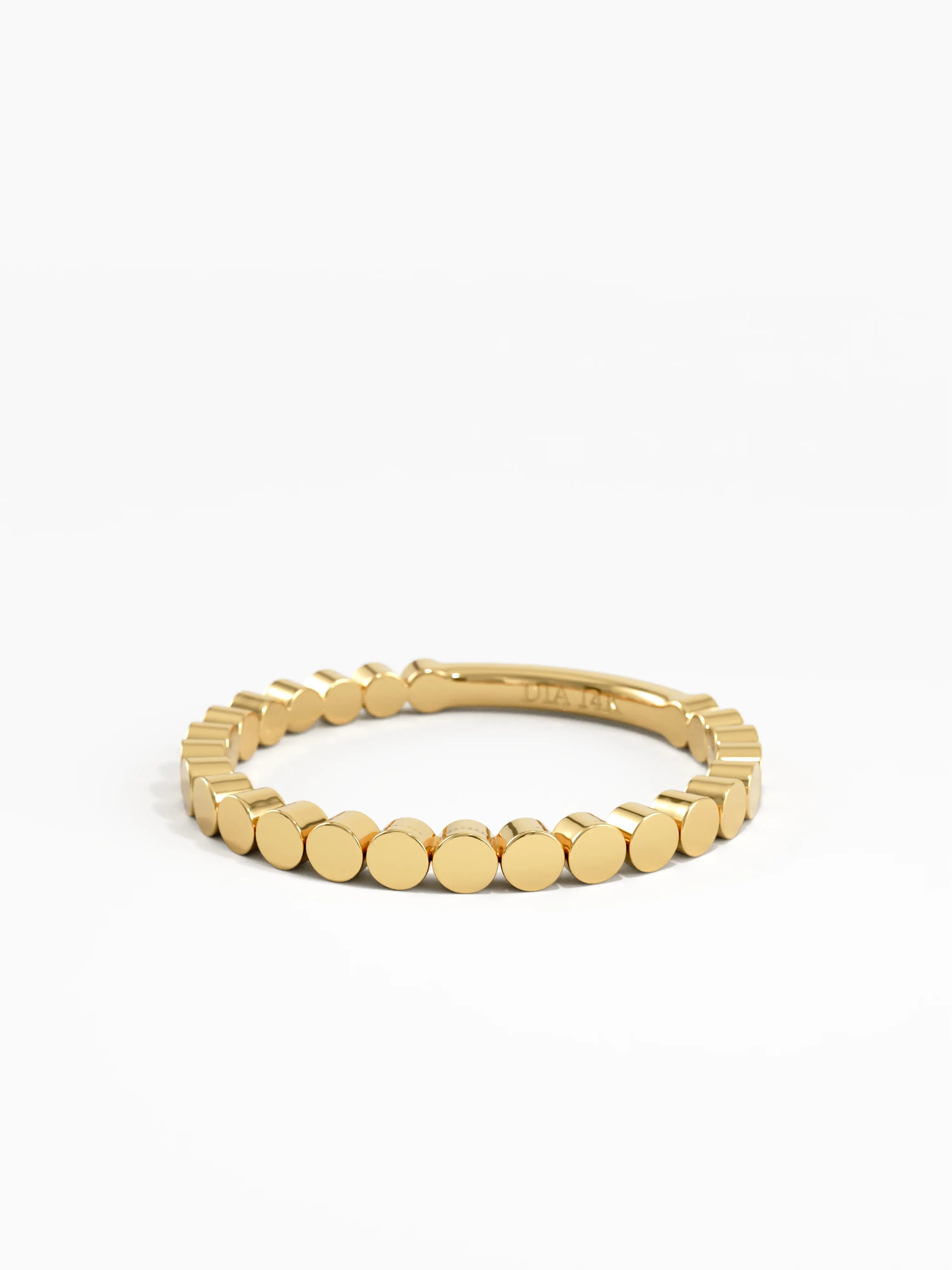 Dot Stacking Ring, solid gold ring, view 8 | DiaFifth