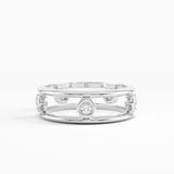 Ladder Statement Ring, solid gold ring, view 7 | DiaFifth