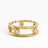 Ladder Statement Ring, solid gold ring, view 8 | DiaFifth
