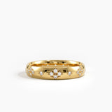 Star Set Vintage Wedding Band, solid gold ring | DiaFifth