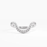 Pave Deep Curve Ring, solid gold ring, view 7 | DiaFifth