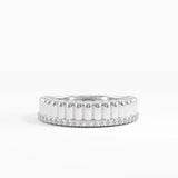 Ribbed Band Stacking Ring, solid gold ring, view 7 | DiaFifth