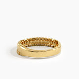 Ribbed Band Stacking Ring, solid gold ring, view 8 | DiaFifth