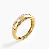 5 Stone Dome Ring, solid gold ring, view 5 | DiaFifth