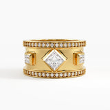Cigar Wedding Band, solid gold ring | DiaFifth
