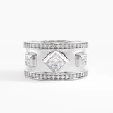 Cigar Wedding Band, solid gold ring, view 7 | DiaFifth